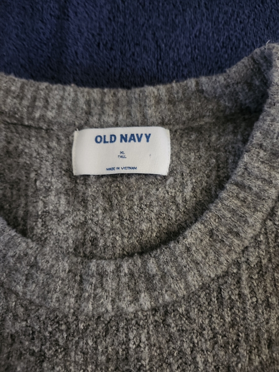 Old Navy Sweaters - Old Navy Womens Gray Ribbed Crewneck Sweater